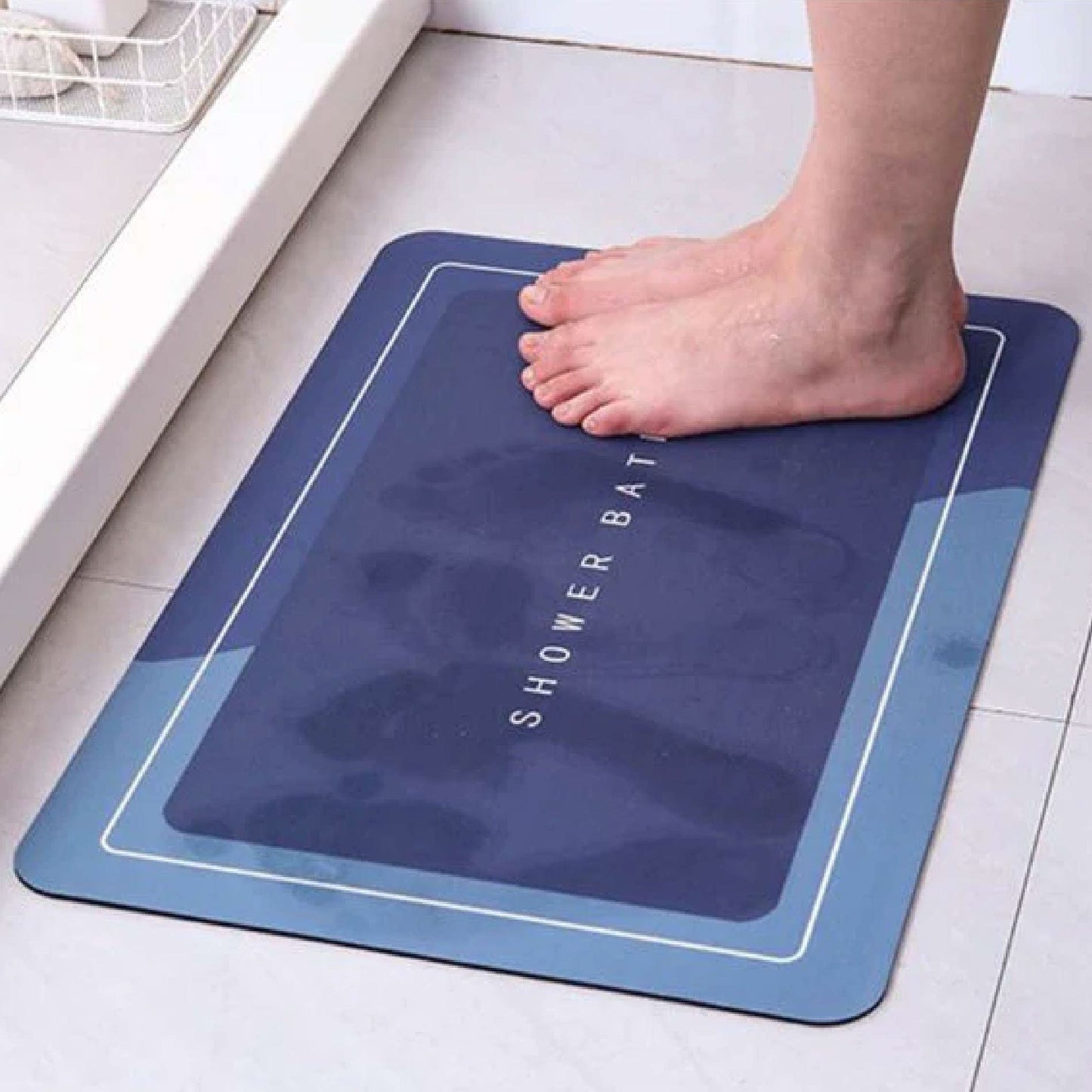 Tapete Cuadrado De Baño Alfombra Antideslizante Absorbente